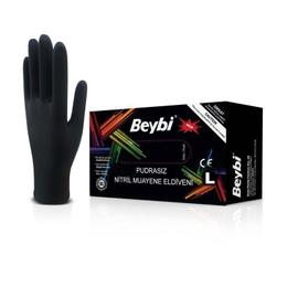NİTRİL SİYAH ELDİVEN LARGE PUDRASIZ (100 ADET )
